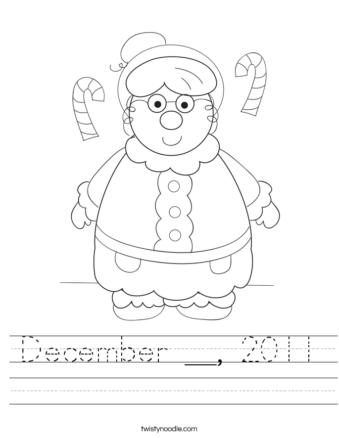 December __, 2011 Worksheet