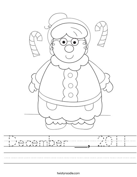 Mrs. Claus Worksheet