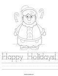 Happy Holidays! Worksheet