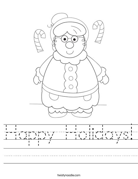 Mrs. Claus Worksheet