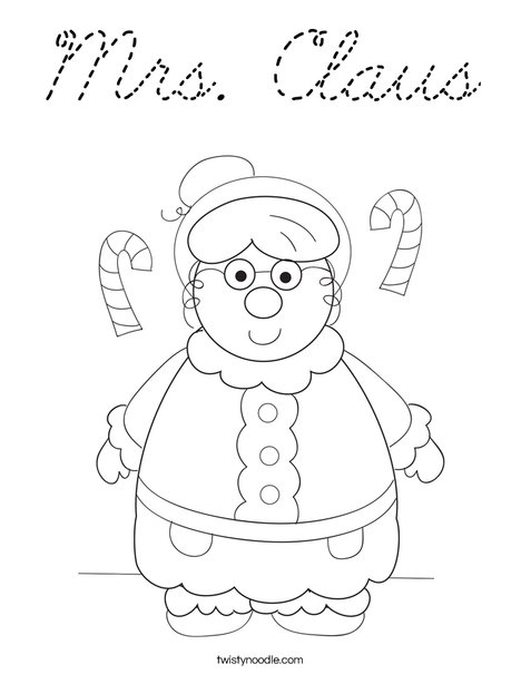 Mrs. Claus Coloring Page
