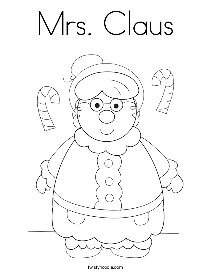 Mrs Claus Coloring Page Twisty Noodle Mrs Claus Coloring Page Twisty Noodle