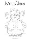 Mrs Claus Coloring Page