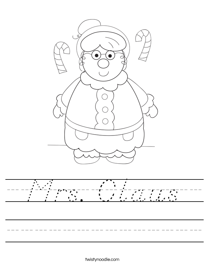 Mrs. Claus Worksheet