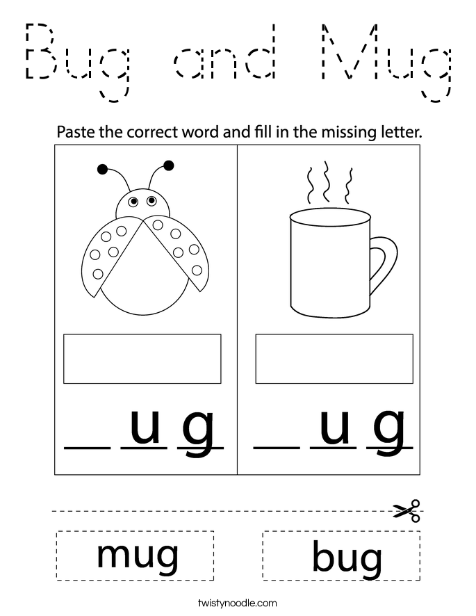 Bug and Mug Coloring Page