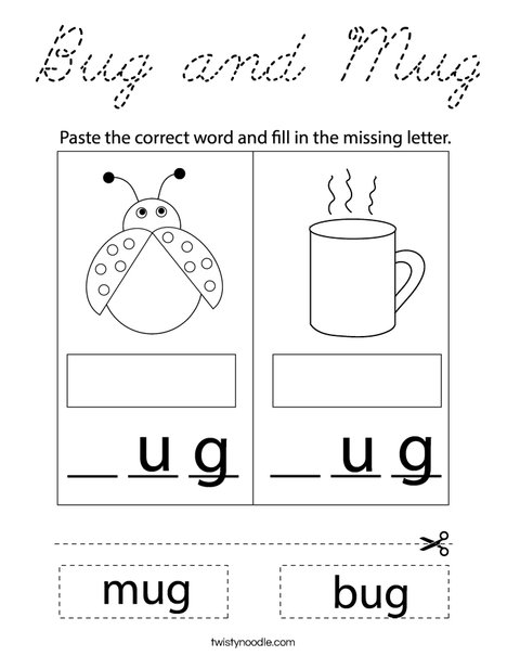 Mug and Bug Coloring Page