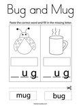 Bug and Mug Coloring Page