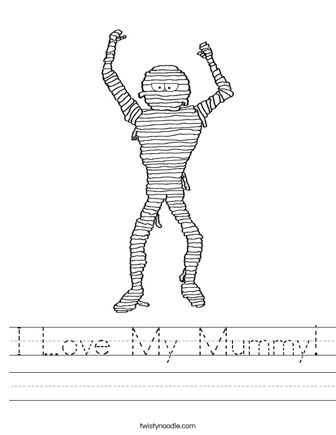 I Love My Mummy! Worksheet