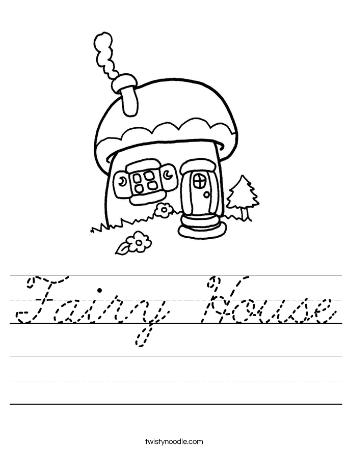 Fairy House Worksheet