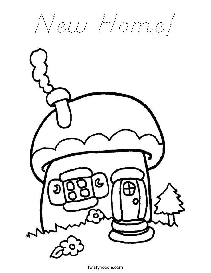 New Home! Coloring Page