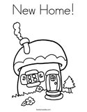 New Home Coloring Page