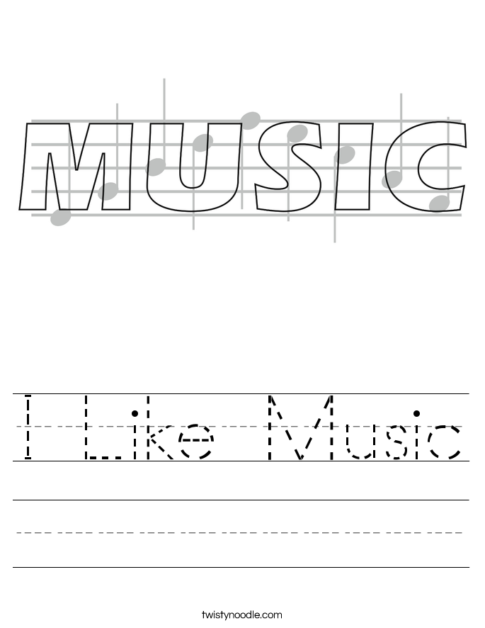 I Like Music Worksheet