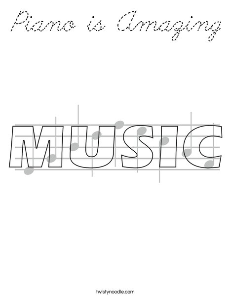 Music Coloring Page