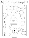 My 100th Day Caterpillar! Coloring Page