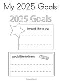 My 2025 Goals Coloring Page