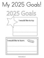 My 2025 Goals Coloring Page