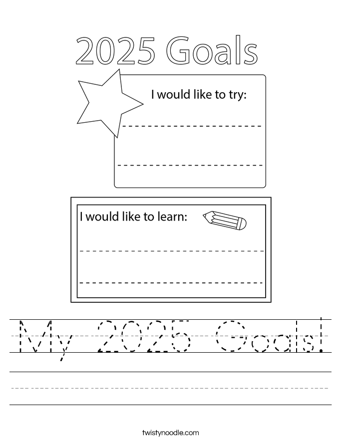 My 2025 Goals! Worksheet