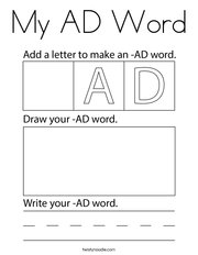 My AD Word Coloring Page