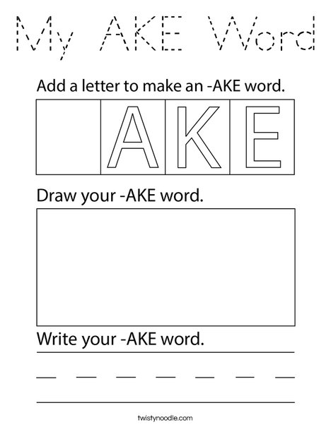 My AKE Word Coloring Page