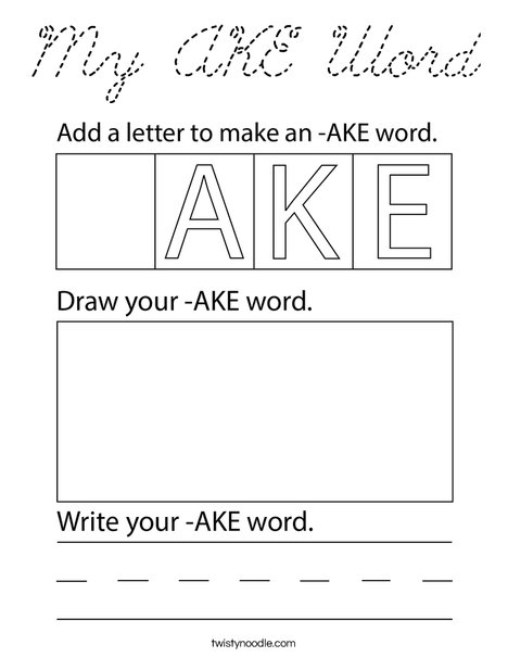 My AKE Word Coloring Page