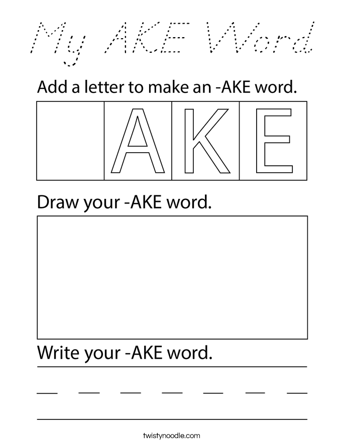 My AKE Word Coloring Page