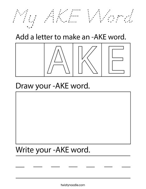 My AKE Word Coloring Page