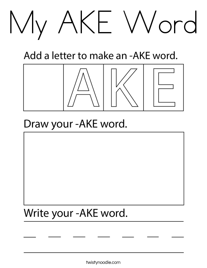 My AKE Word Coloring Page