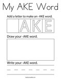 My AKE Word Coloring Page