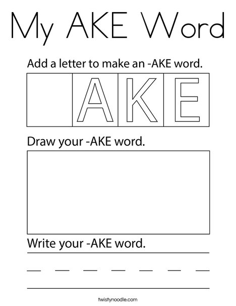 My AKE Word Coloring Page