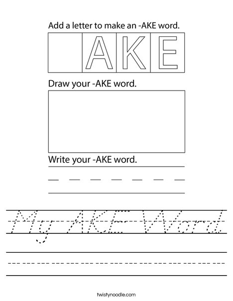My AKE Word Worksheet