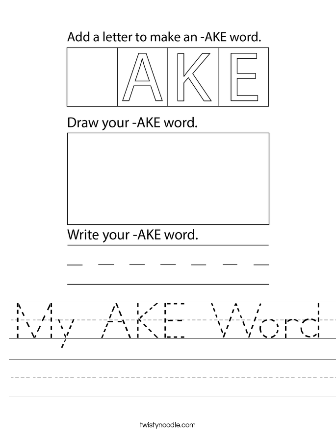 My AKE Word Worksheet