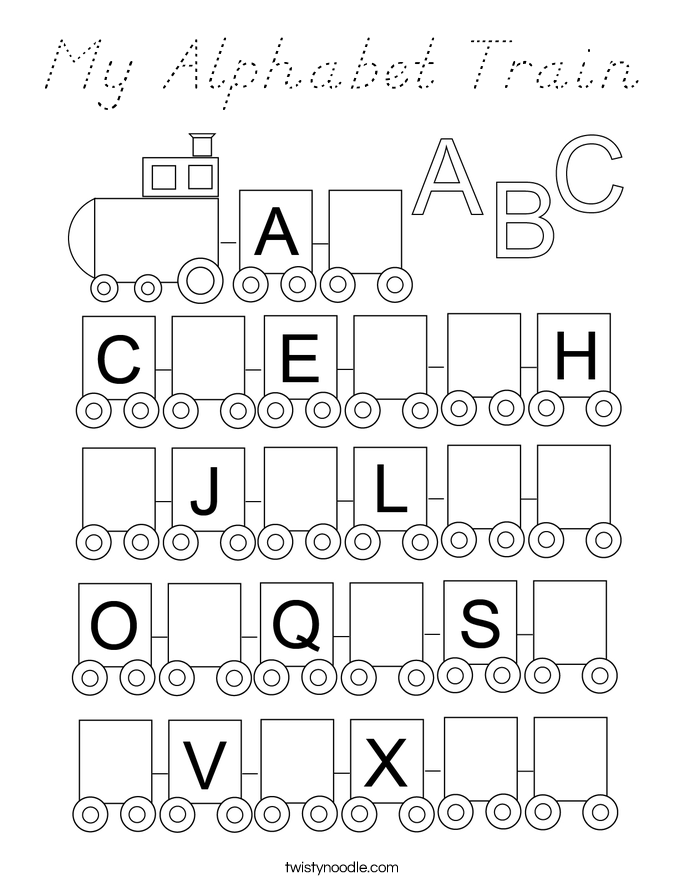 My Alphabet Train Coloring Page