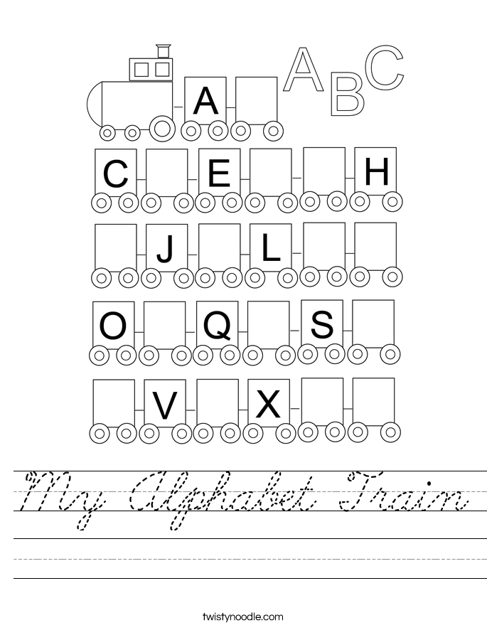 My Alphabet Train Worksheet