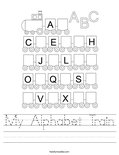 My Alphabet Train Worksheet