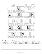 My Alphabet Train Handwriting Sheet