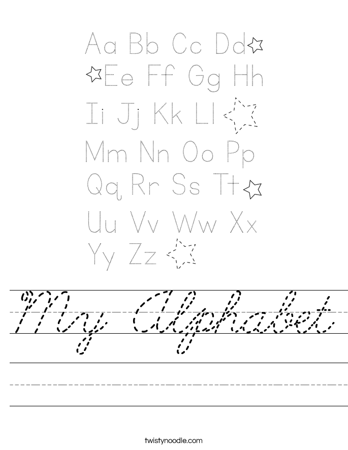 My Alphabet Worksheet