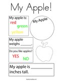 My Apple Coloring Page