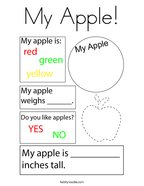 My Apple Coloring Page