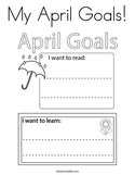 My April Goals Coloring Page
