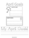 My April Goals! Worksheet