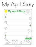My April Story Coloring Page