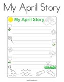 My April Story Coloring Page
