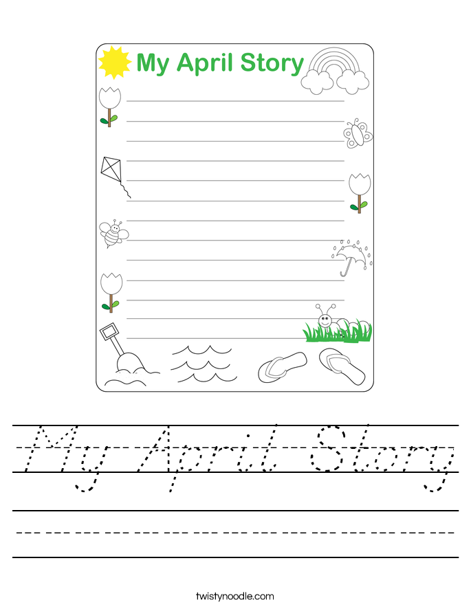 My April Story Worksheet