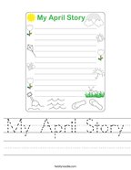My April Story Handwriting Sheet