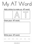 My AT Word Coloring Page