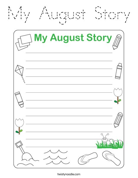 My August Story Coloring Page