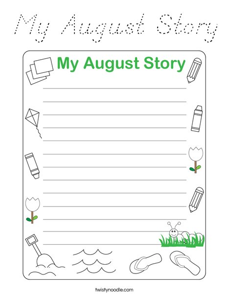My August Story Coloring Page