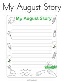 My August Story Coloring Page