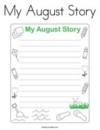My August Story Coloring Page