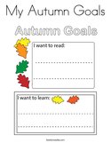 My Autumn Goals Coloring Page